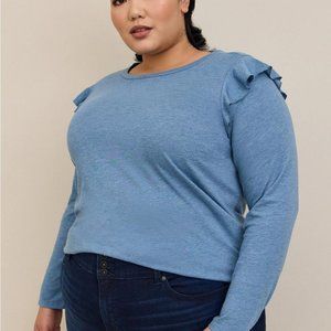 Torrid Ruffle Sleeve Top